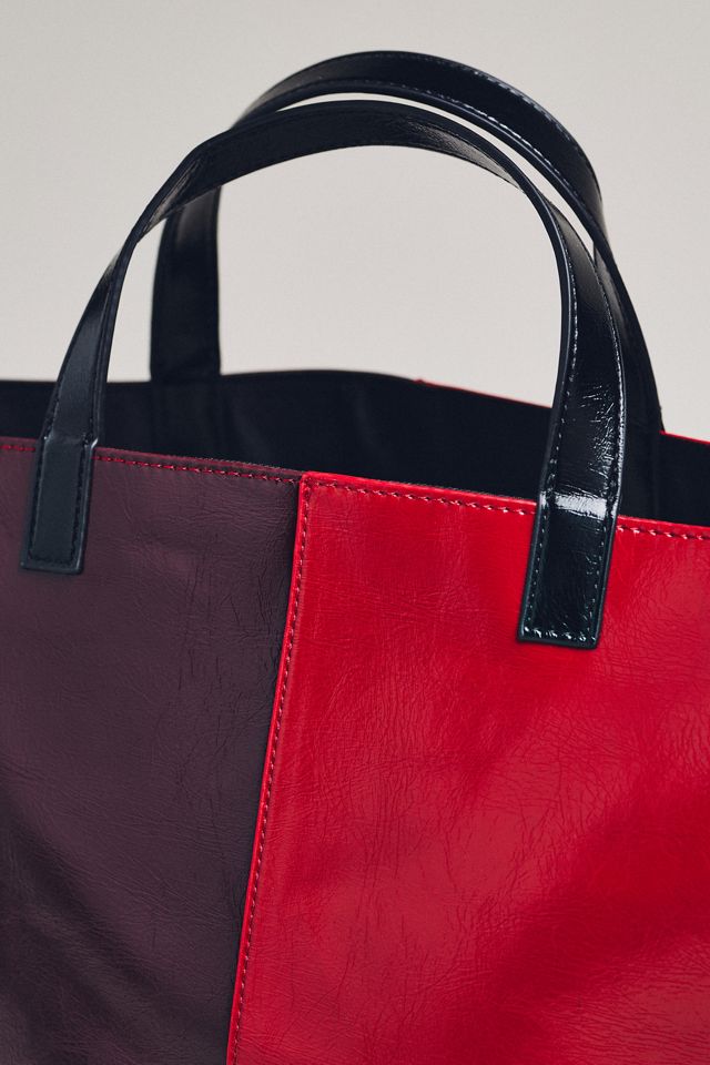 Maeve Two-Toned Waxy Tote #3