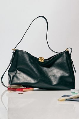 Borsa a Spalla Slouchy Pieghevole con Fibbia