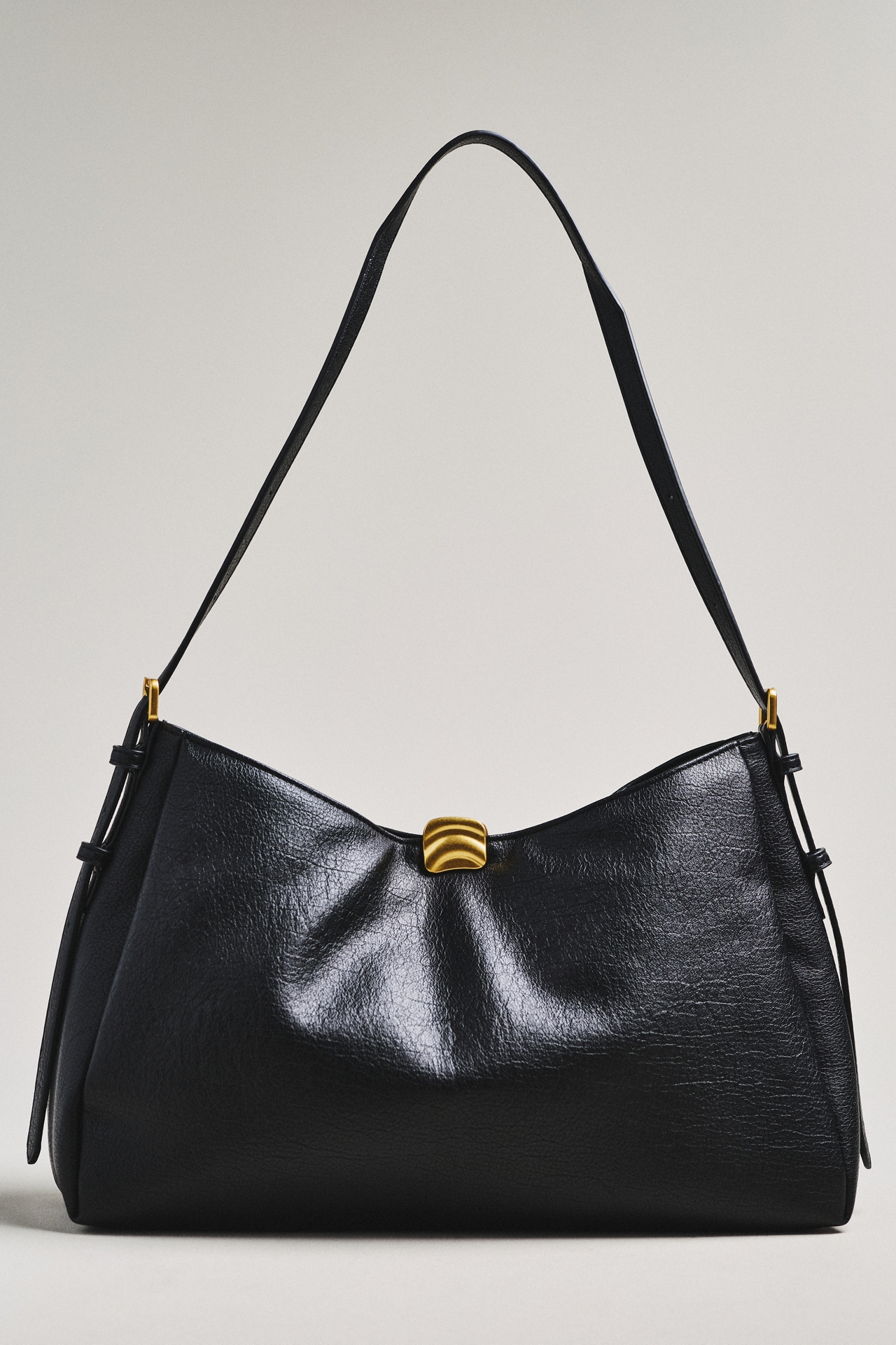 Foldover Slouchy Buckle Shoulder Bag