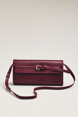 By Anthropologie Structured Belted Crossbody Bag In Purple