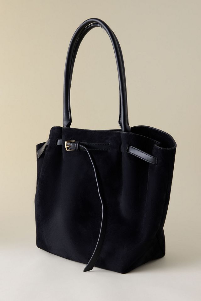 Borsa Tote in Finta Pelle Scamosciata con Cintura By Anthropologie #1
