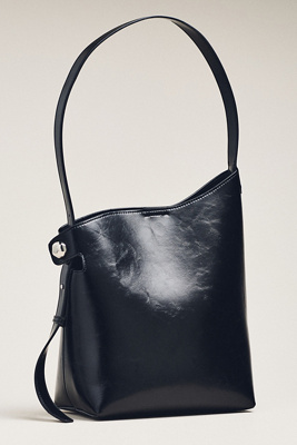 By Anthropologie Structured Angular Shoulder Bag In Black