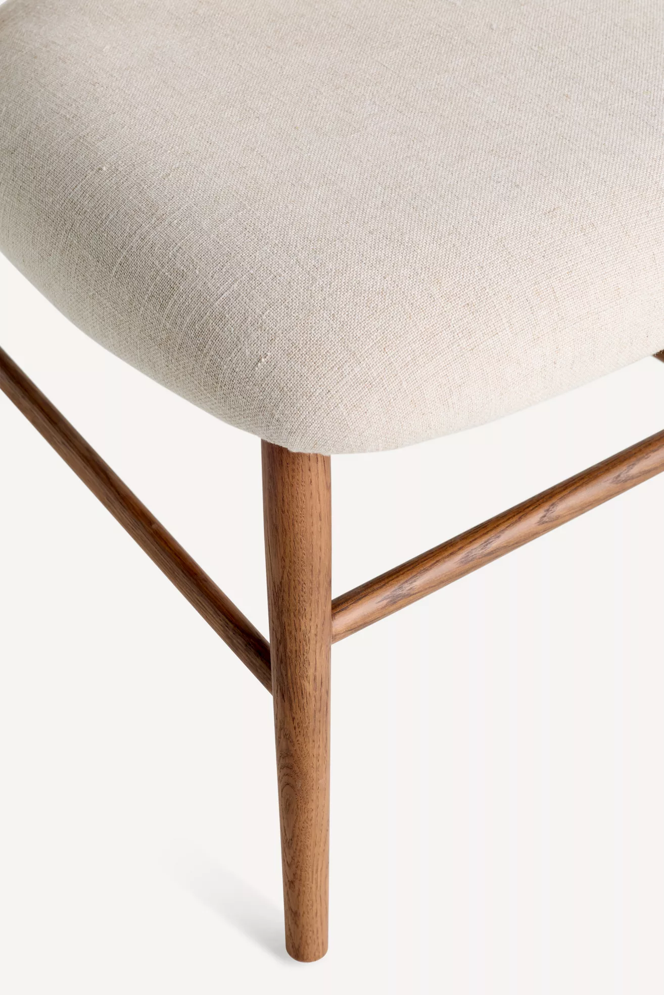 Close-up of upholstered seat fabric
