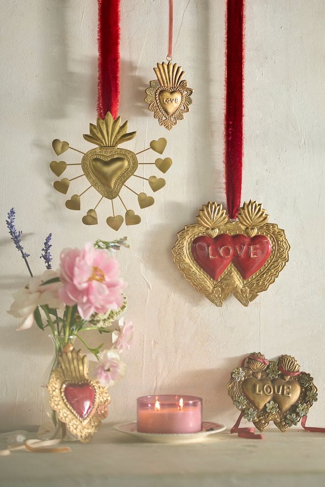 Burnished Heart Medallion, Red Love #1