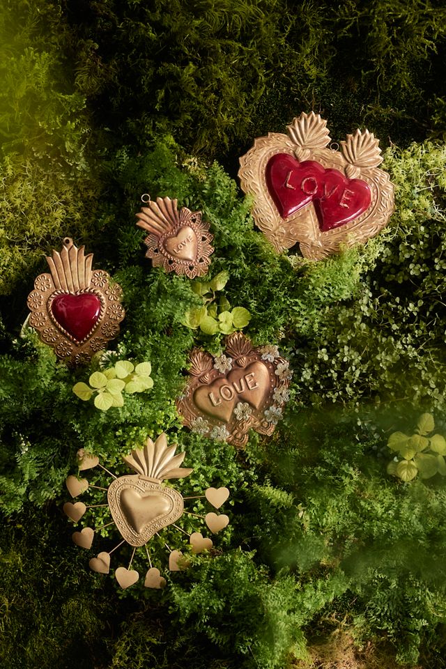 Burnished Heart Medallion, Red Love #2