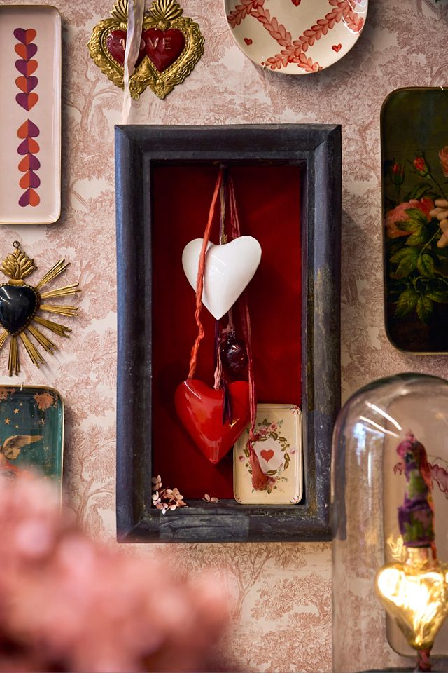 Enamel Heart Ornaments, Set of 2 #2