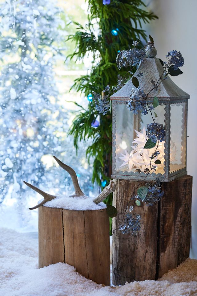 Blue Hydrangea Iron Garland #3