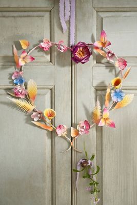 Floral Heart Iron Wreath