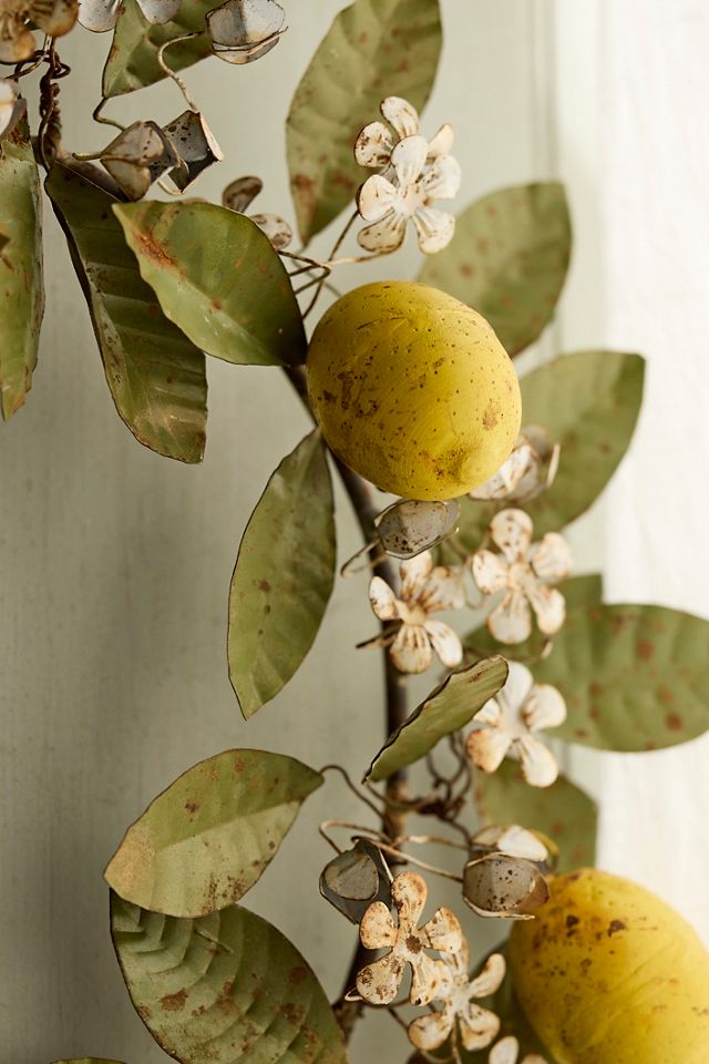 Lemon Vine Iron Wreath #1