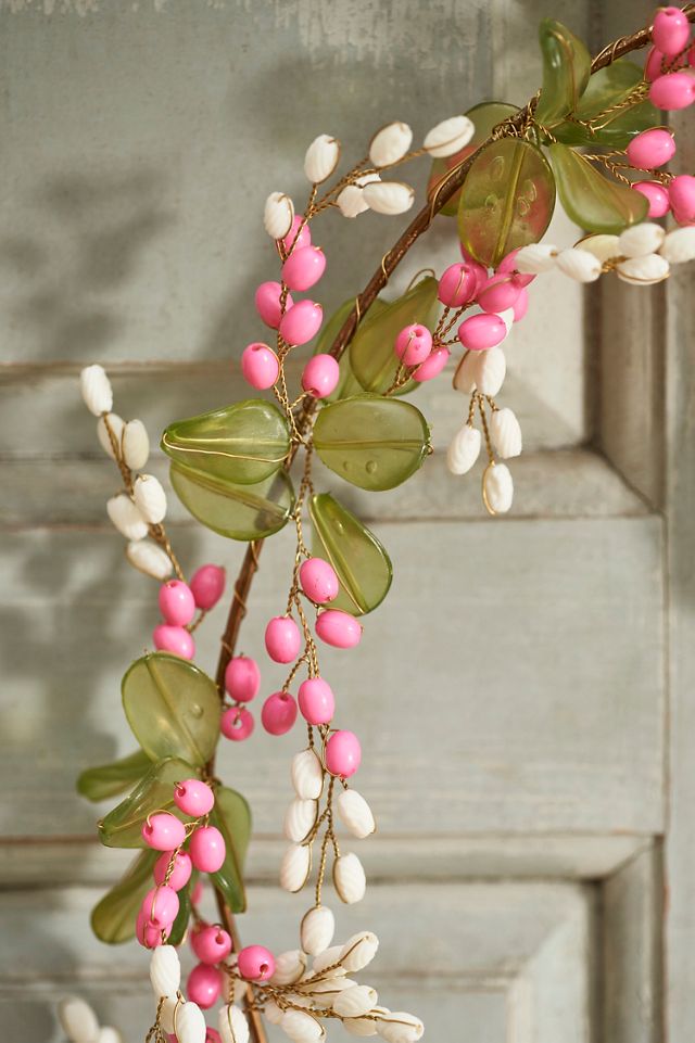 Spring Floral Oval Iron Wreath #1