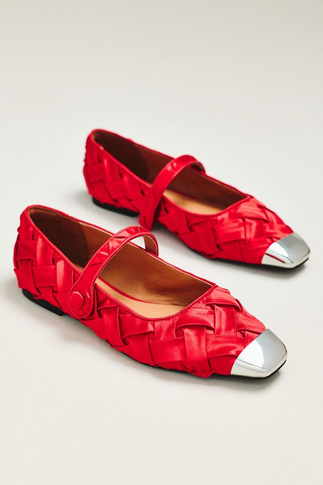 Intentionally Blank Ribbons Metal-Toe Mary Jane Flats #1