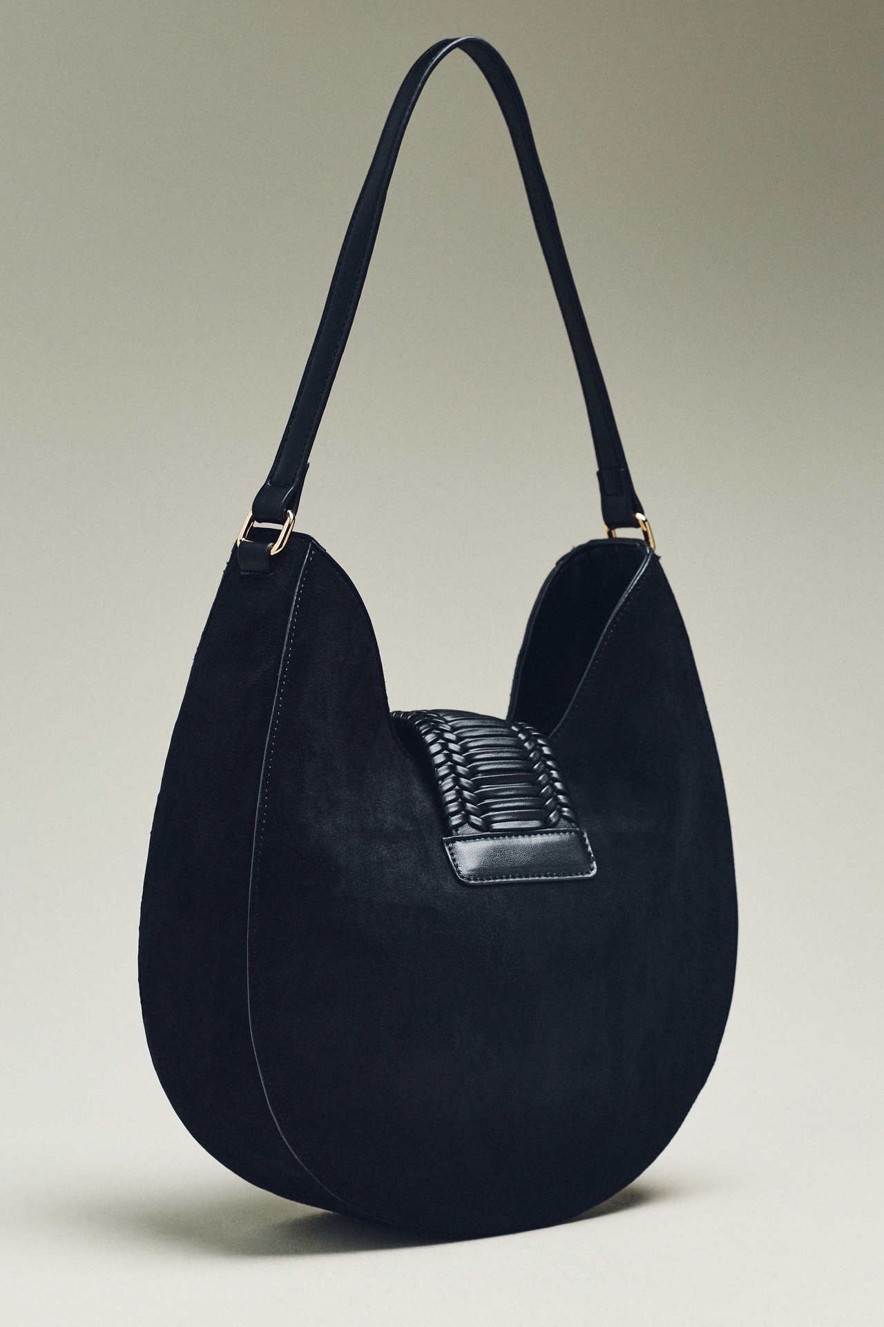 Faux-Suede Shoulder Bag
