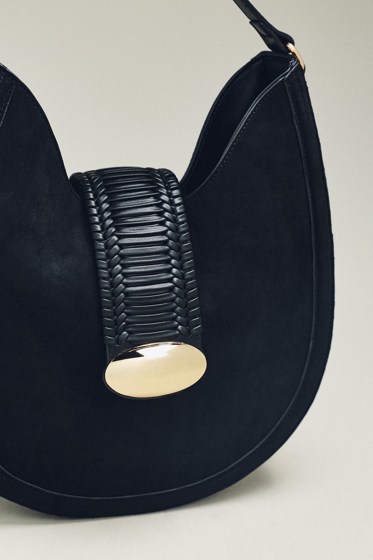 Faux-Suede Shoulder Bag
