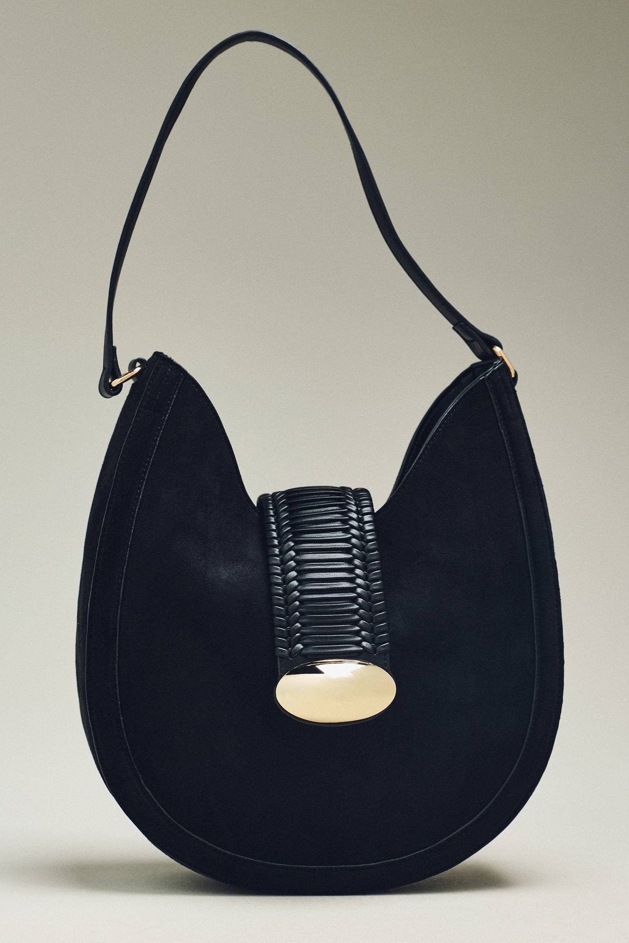 Faux-Suede Shoulder Bag