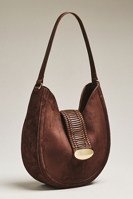 By Anthropologie Faux-suede Shoulder Bag In Brown