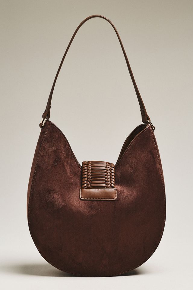 Faux-Suede Shoulder Bag #1