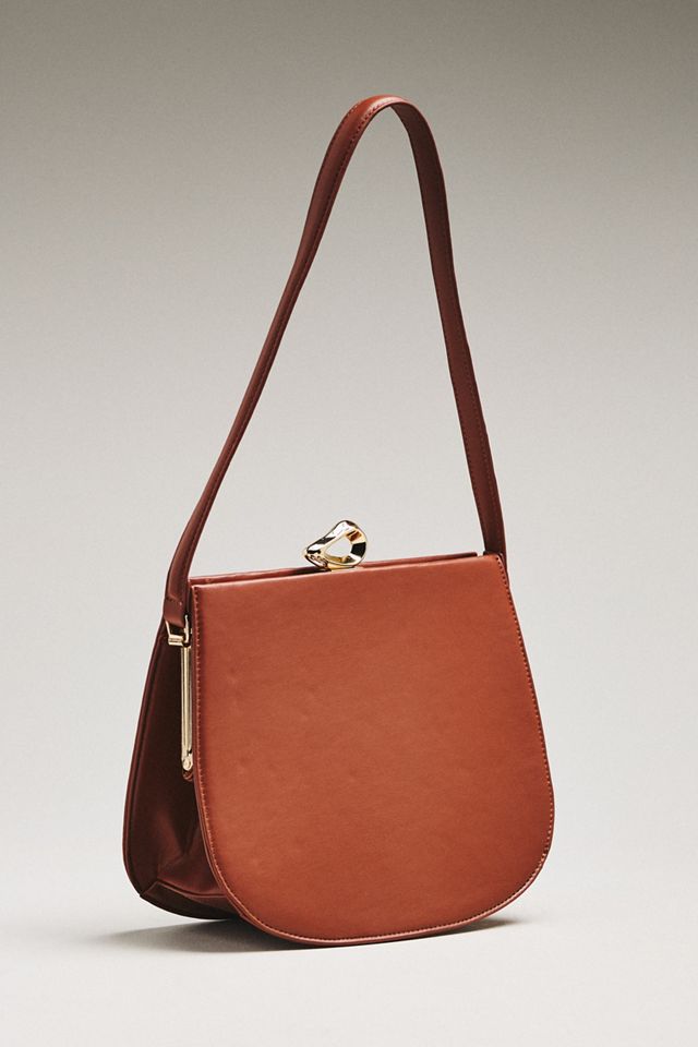 By Anthropologie Kiss-Lock Smooth Satchel #1