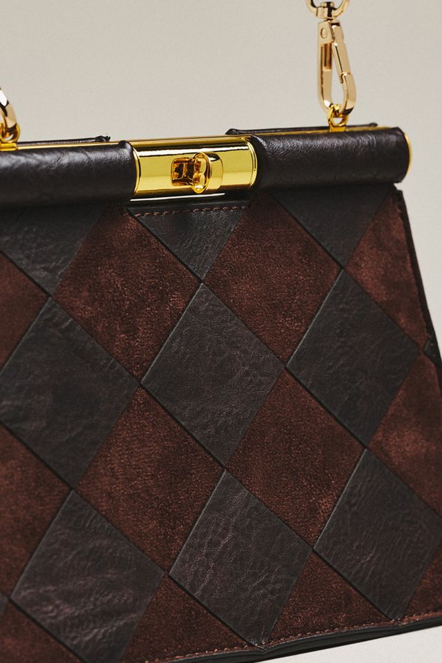 Edie Turnlock Suede Satchel #2