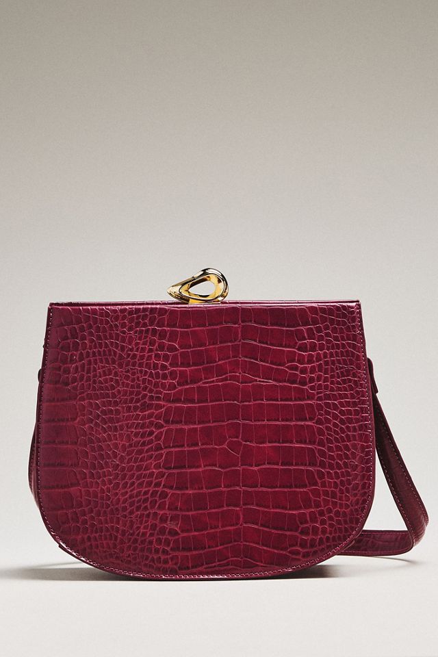 Celine Vegan Leather Croc Satchel #1