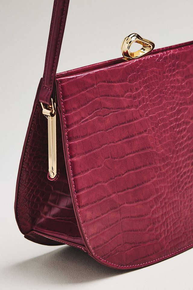 Celine Vegan Leather Croc Satchel #2