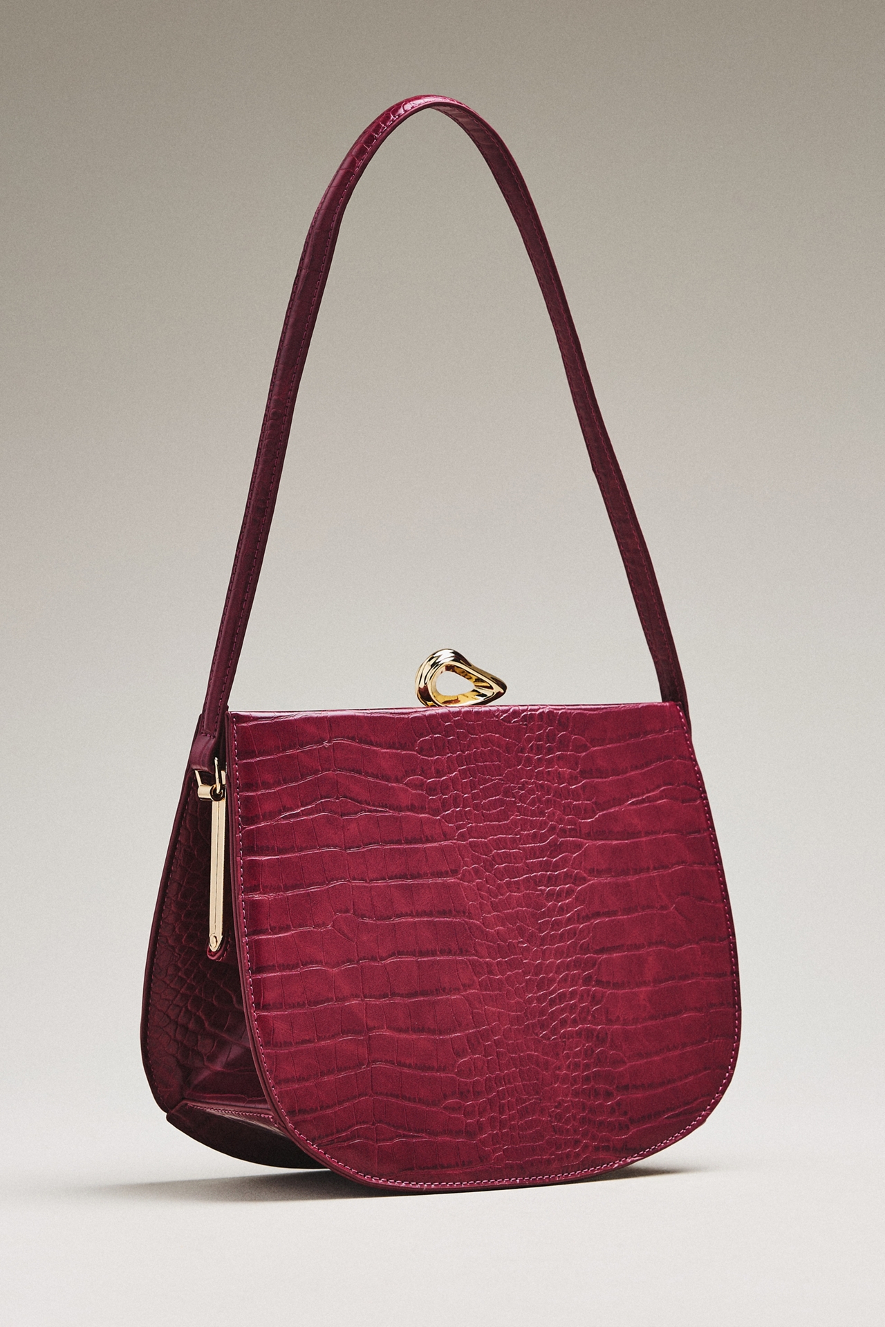 Celine Vegan Leather Croc Satchel