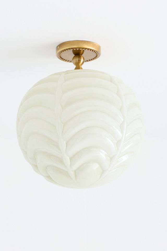 Charlotte Milk Glass Semi-Flush Mount #1