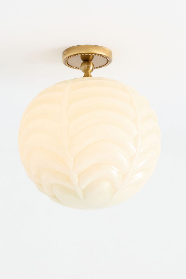 Charlotte Milk Glass Semi-Flush Mount #2