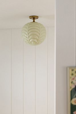 Charlotte Milk Glass Semi-Flush Mount