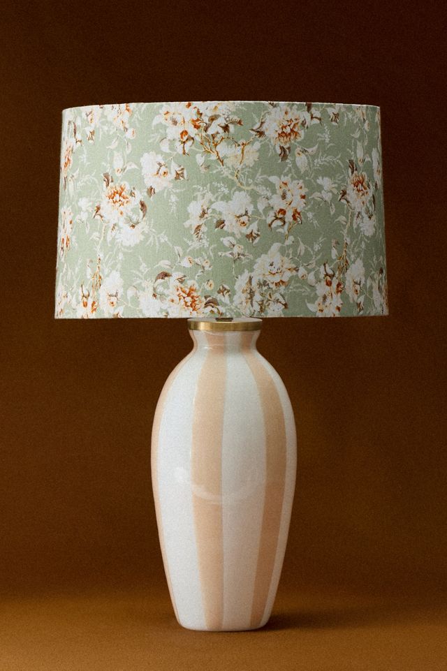 Stripe Peach Glass Table Lamp Base #3
