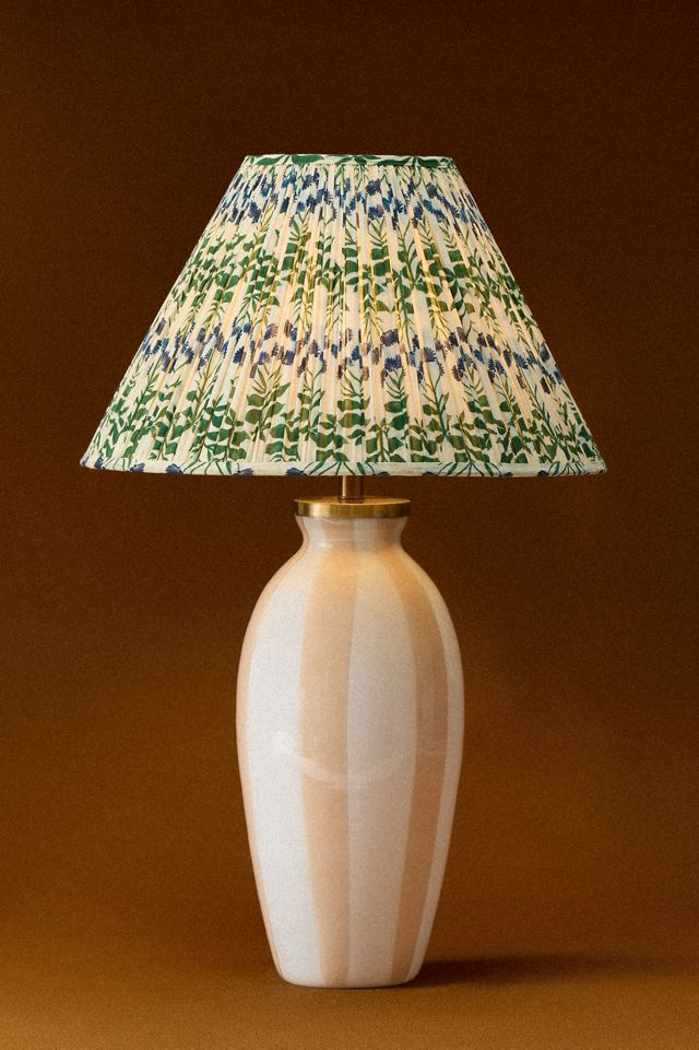 Stripe Peach Glass Table Lamp Base #2