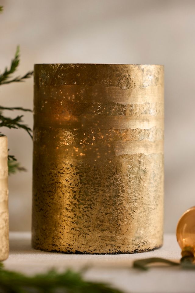 Linnea Gilded Column Candle, Forest Fir #2