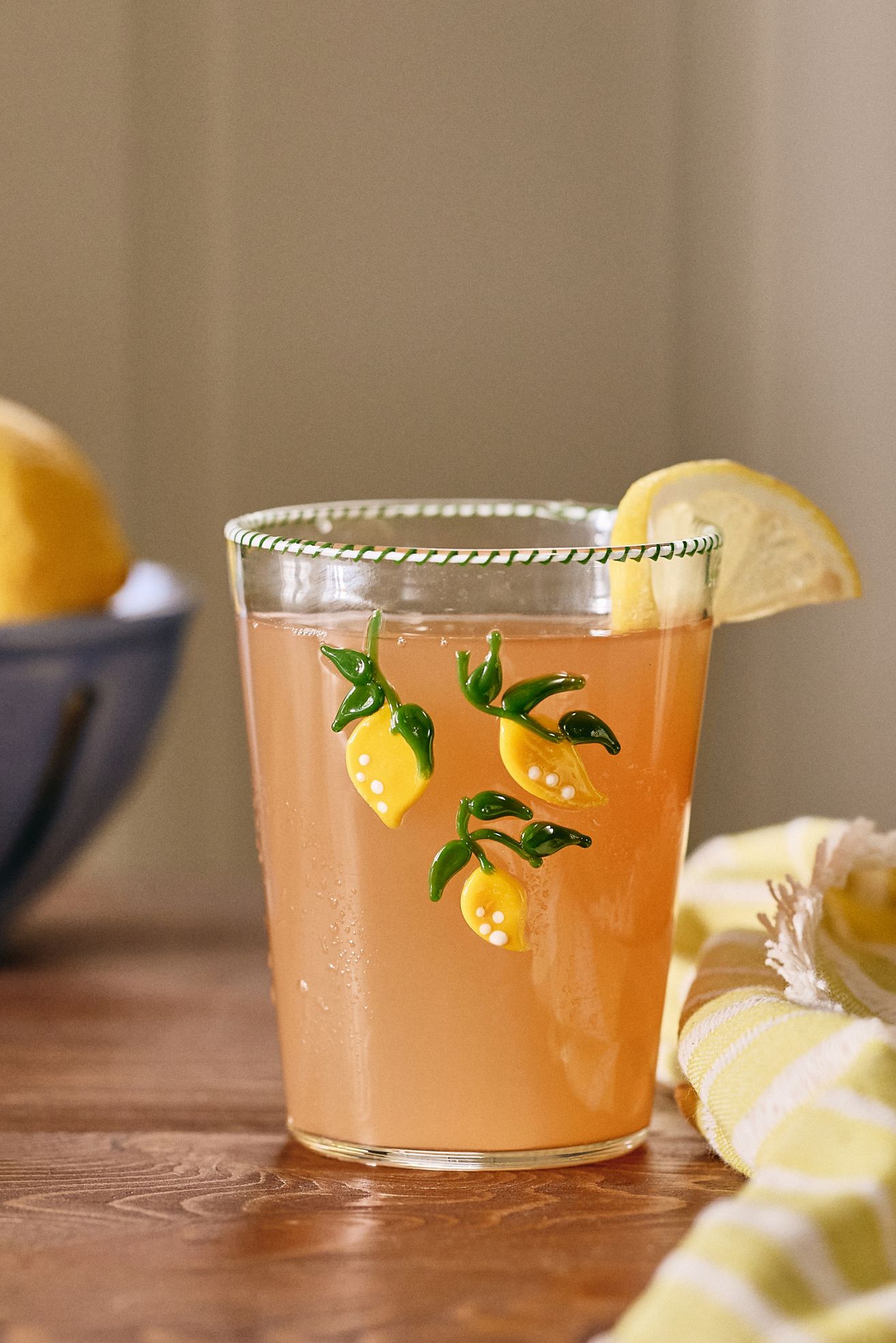 Farmstand Juice Glass - Lemon, One Size