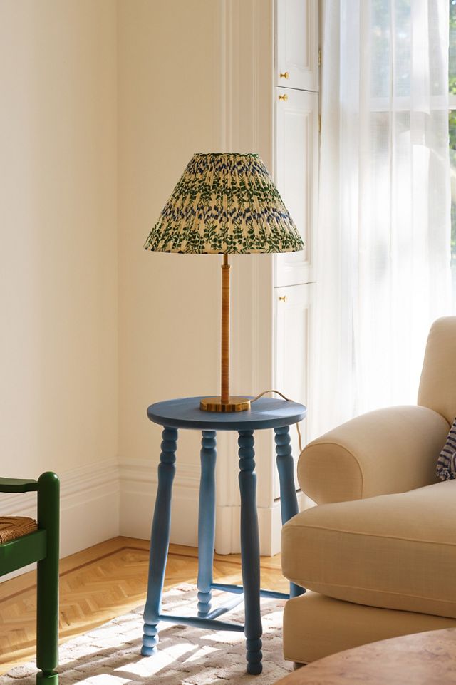 Wrapped Rattan Brass Buffet Table Lamp Base #5