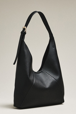 Mali + Lili Vegan-leather Triangle Shoulder Bag In Black