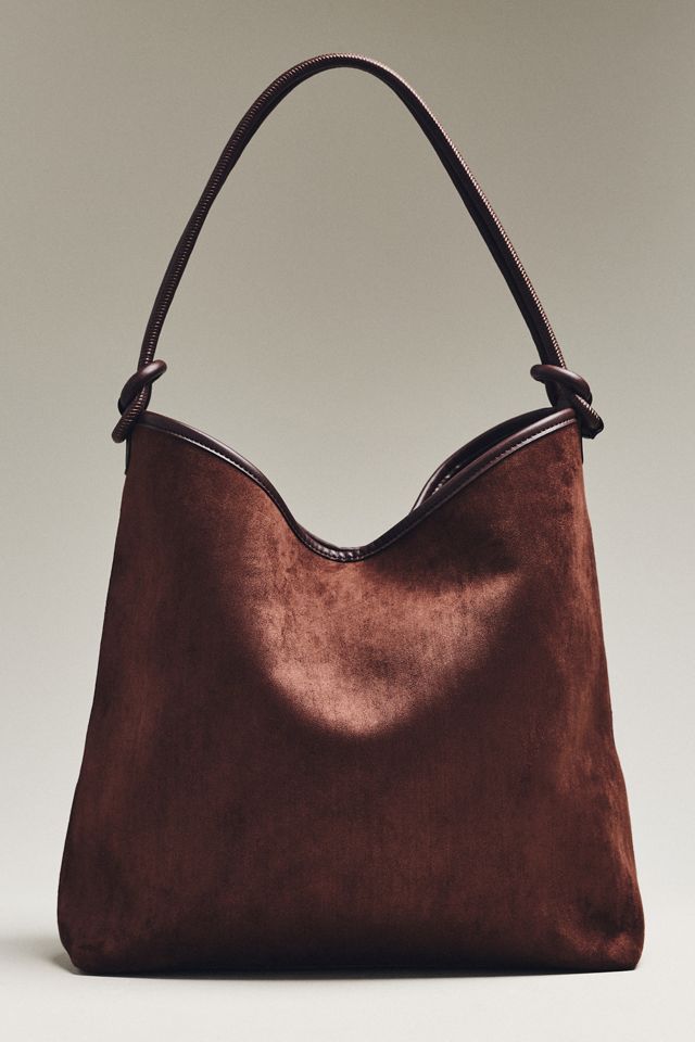 Mali + Lili Knotted Faux-Suede Tote Bag #1
