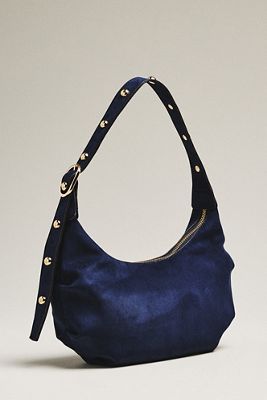 Mali + Lili Vegan-Suede Crescent Bag