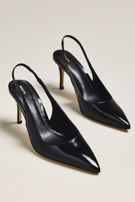 Maeve Kitten Slingback Heels In Black
