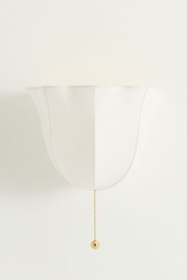 Dolce Fabric Scalloped Wall Sconce