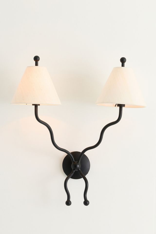 Beatrice Double Wavy Shaded Sconce #1