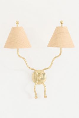 Beatrice Double Wavy Shaded Sconce
