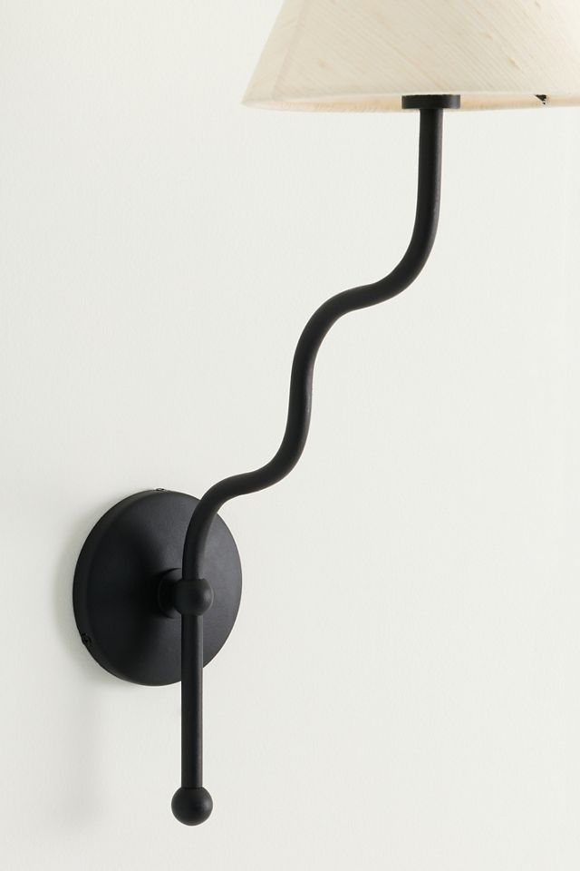 Beatrice Single Wavy Shaded Sconce #3
