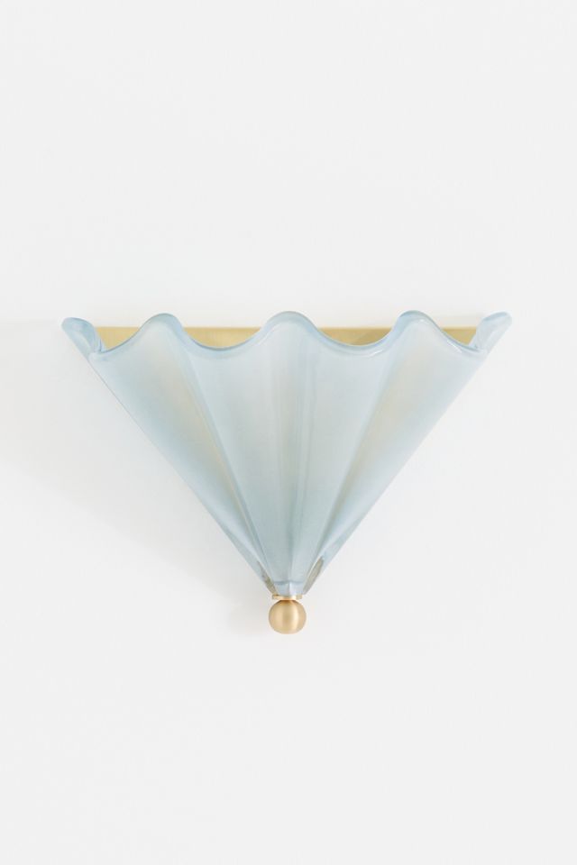 Wave Colored Glass Flush Wall Light #1