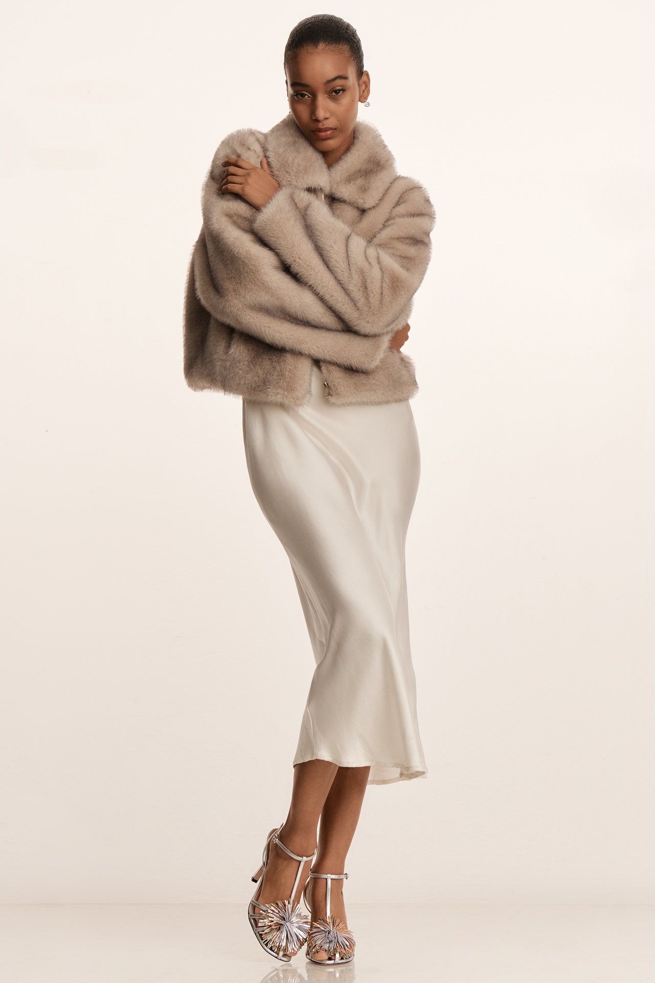 Maeve Metallic Pom Strappy Heels