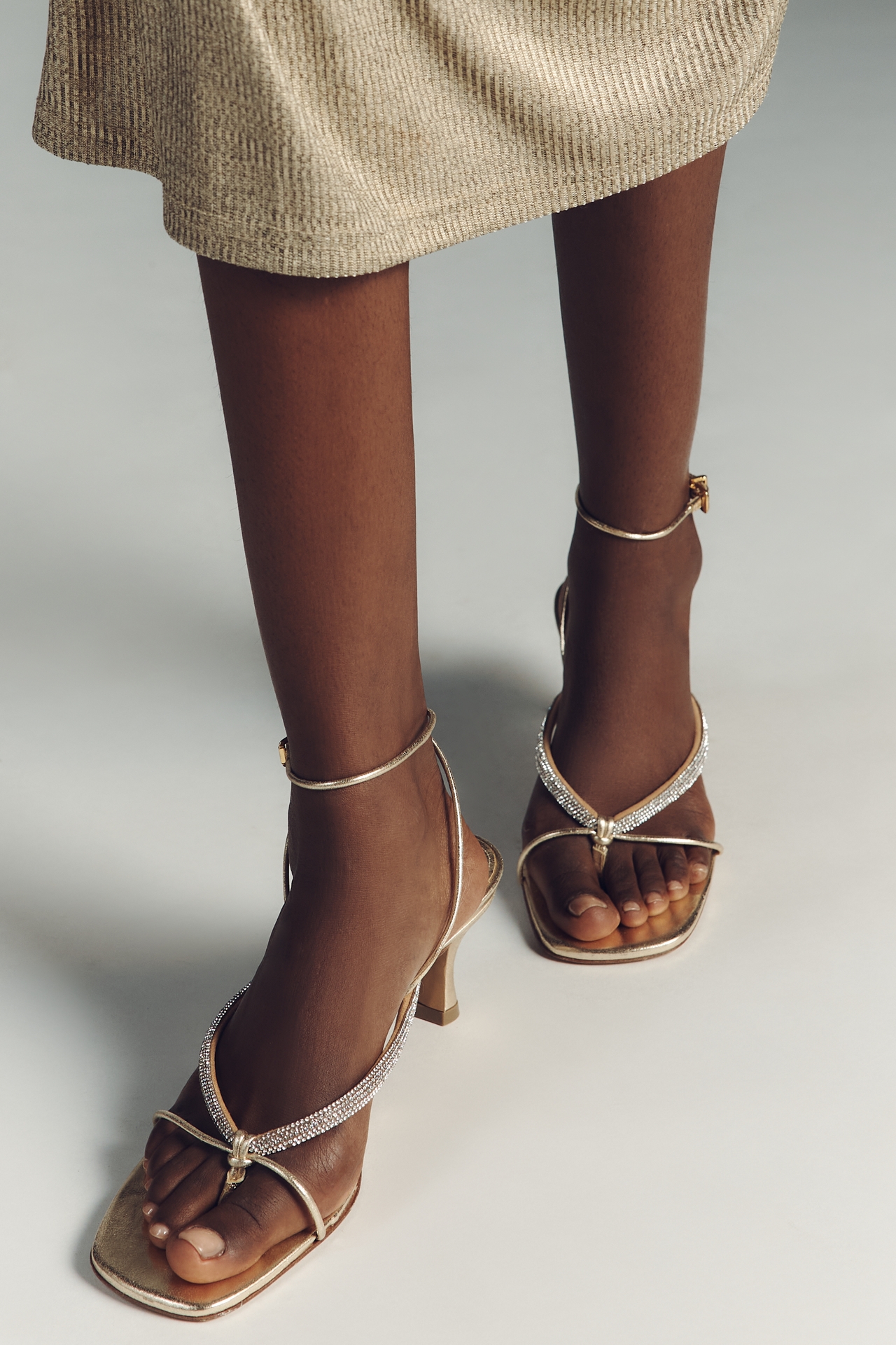 Maeve Rhinestone Strappy Heels