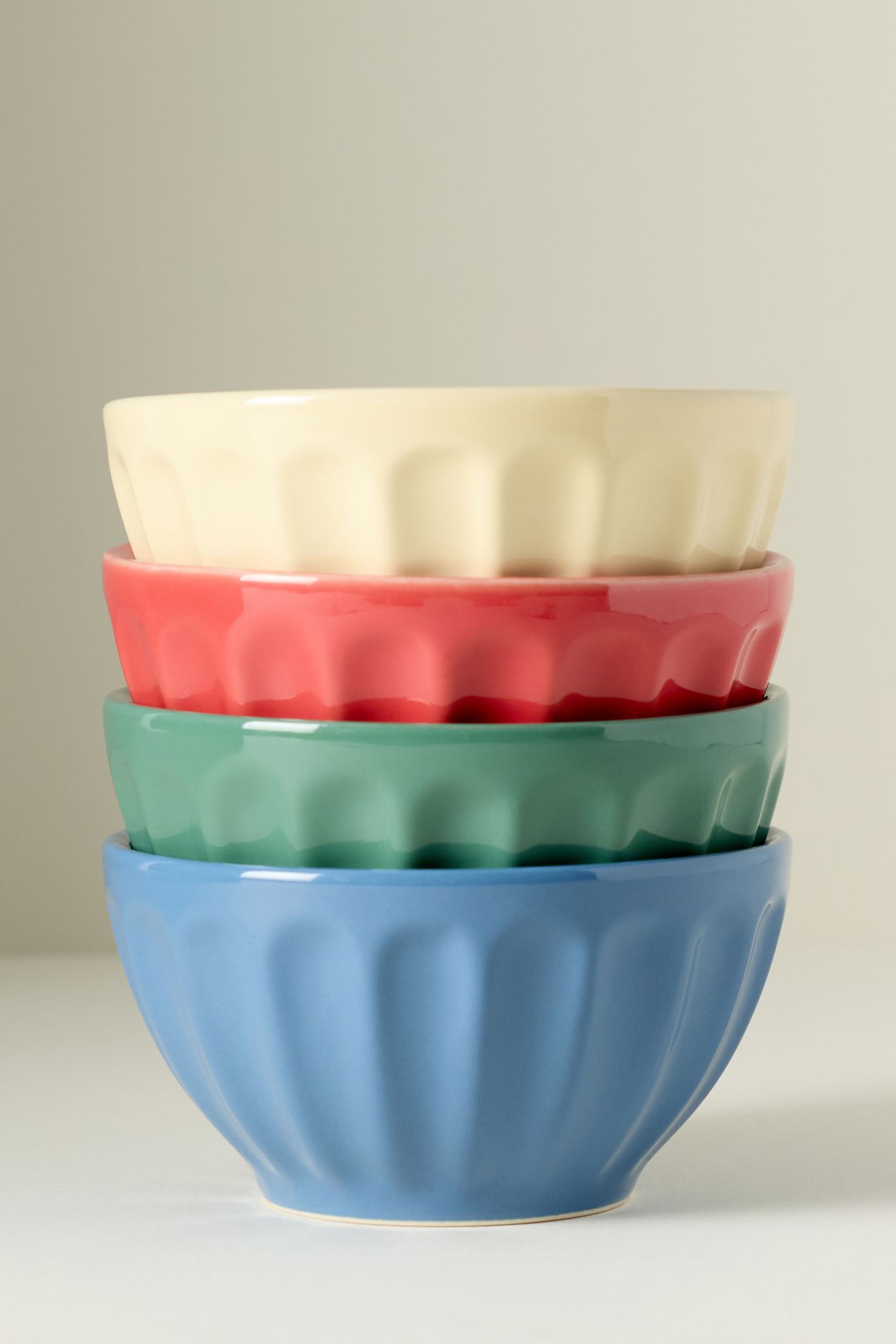 The Latte Stoneware Cereal Bowls, Set of 4: Amelie Edition - Spring Garden, Standard, Set Of 4