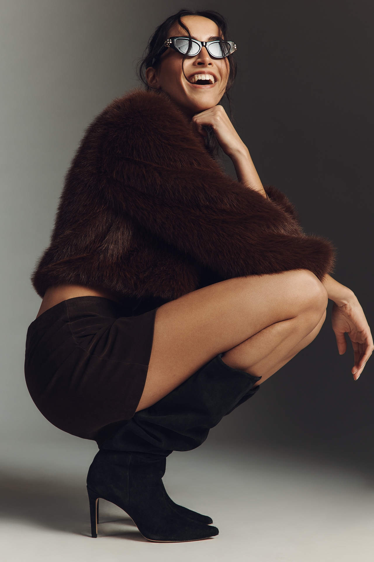 Scrunch Pointed-Toe Heeled Boots