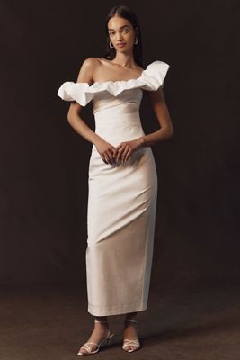 Anthropologie Weddings x Shona Joy Levitate Ruffle Maxi Dress