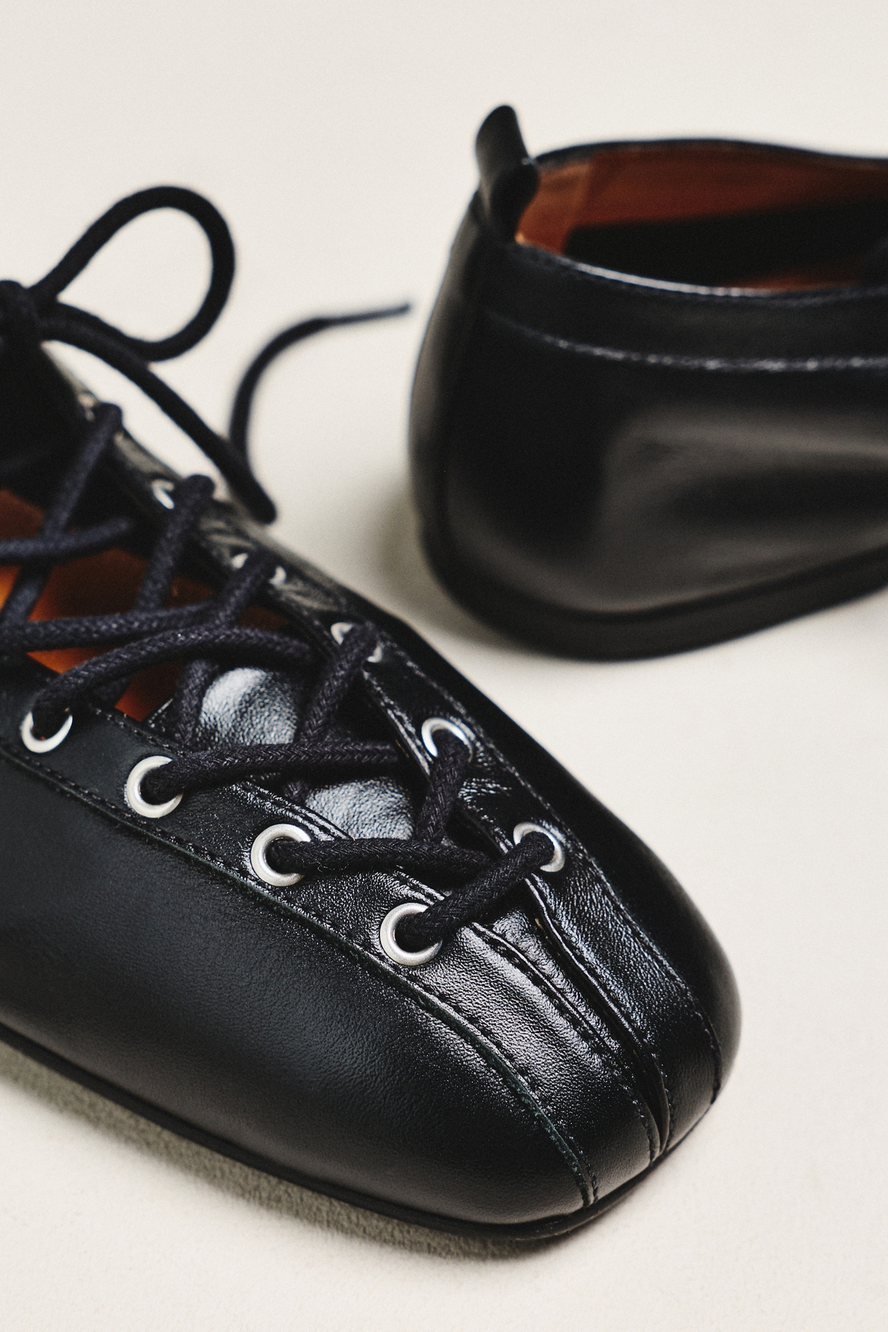 Maeve Tie-Up Grommet Ballet Flats