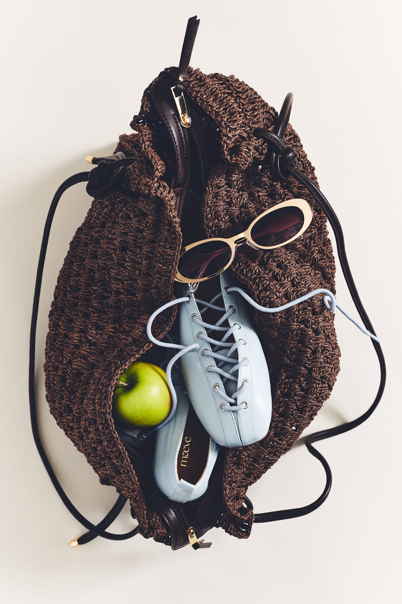 Maeve Tie-Up Grommet Ballet Flats