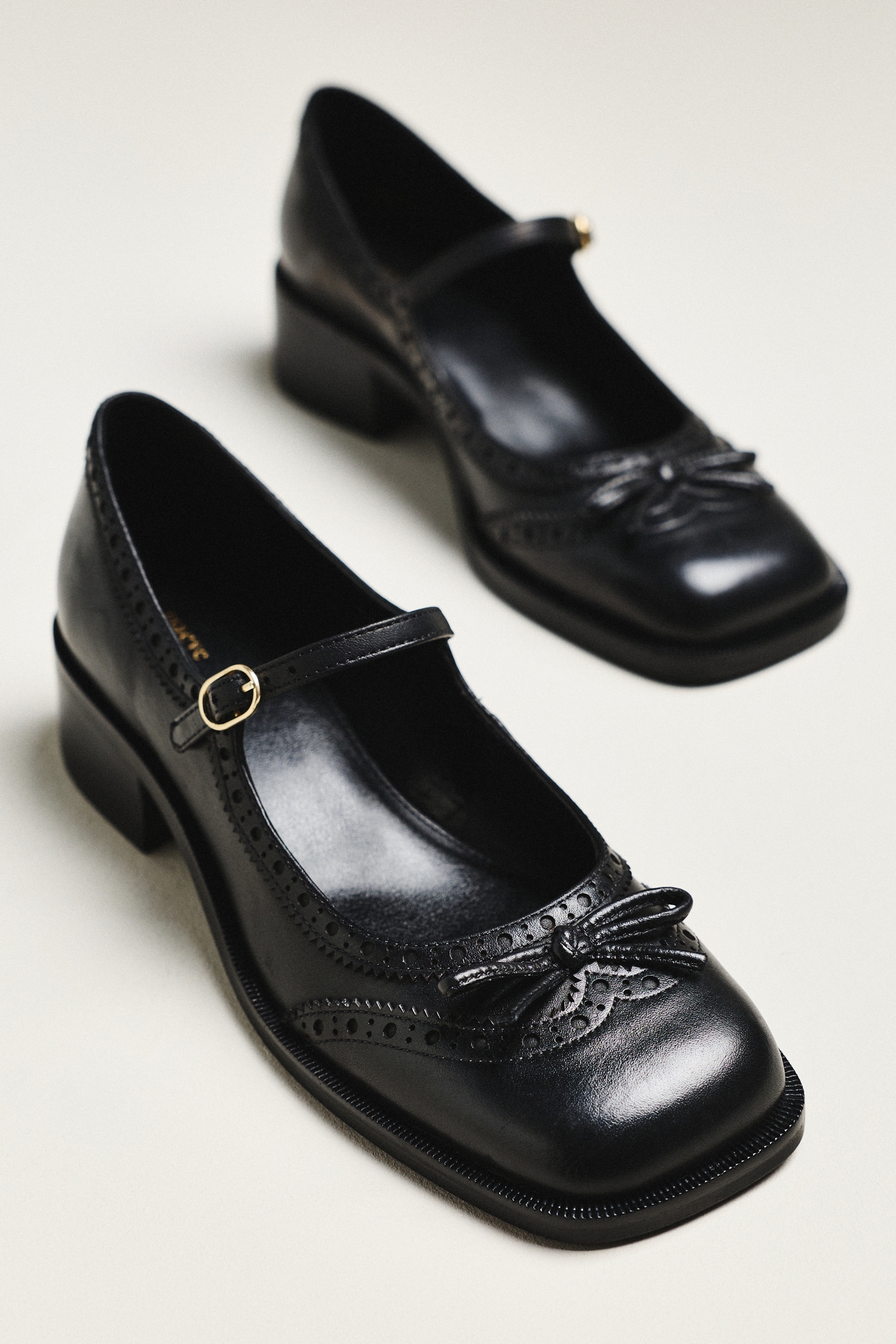 Maeve Bow Mary Jane Brogue Heels